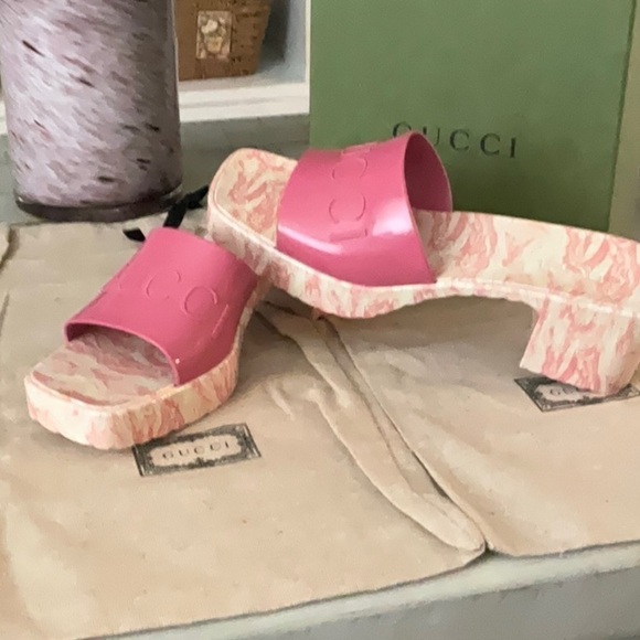 NWT GUCCI HEELED SLIDES - Picture 5 of 12